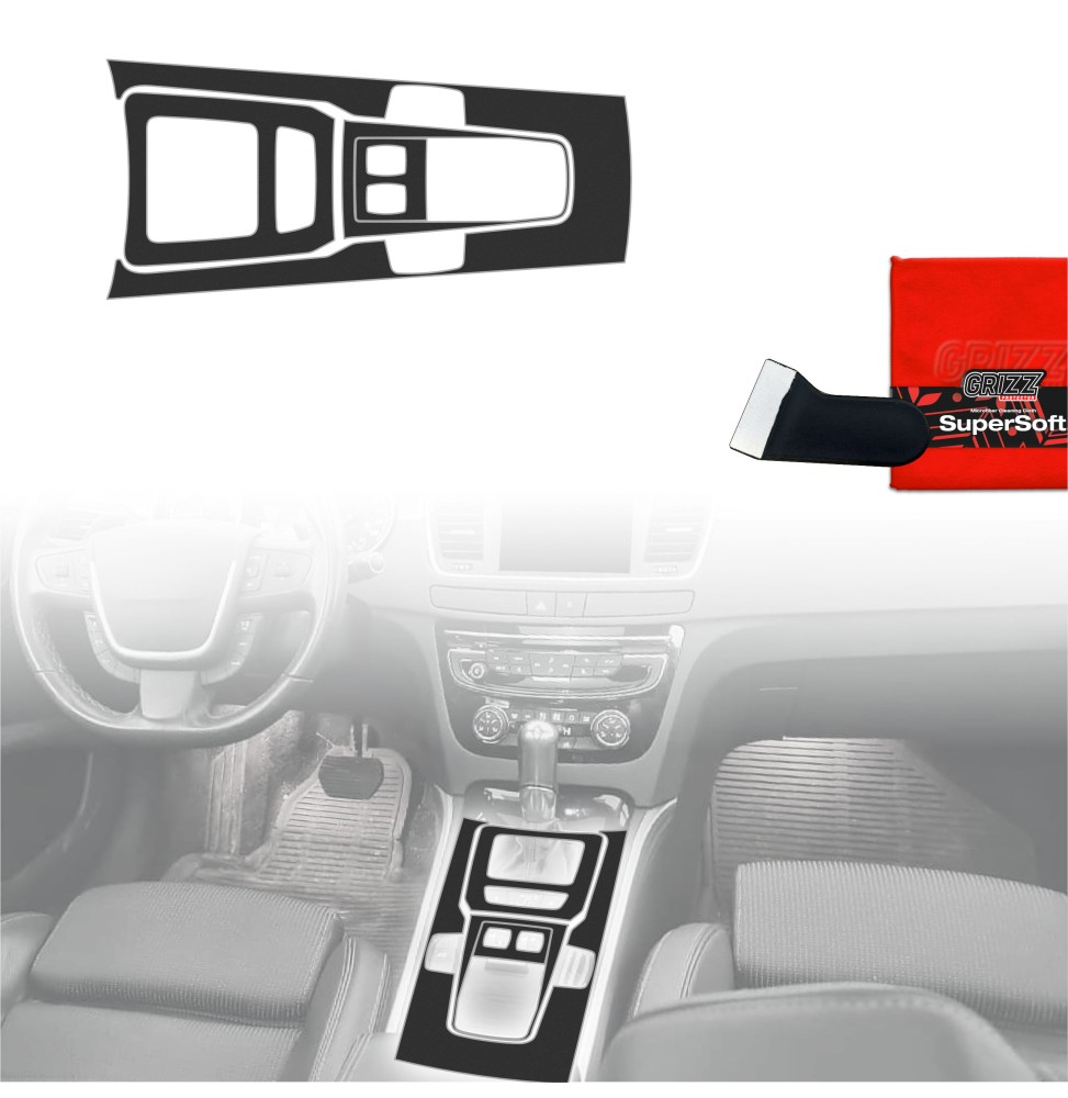 Folia do wnętrza Peugeot 508 Manual (2010-2018) GRIZZ 4w1 Czarna Antyodciskowa