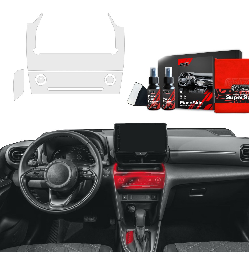 5w1 Grizz folia ochronna do wnętrza Toyota Yaris Cross Active (2024-2026) Antyodciskowa PianoSkin
