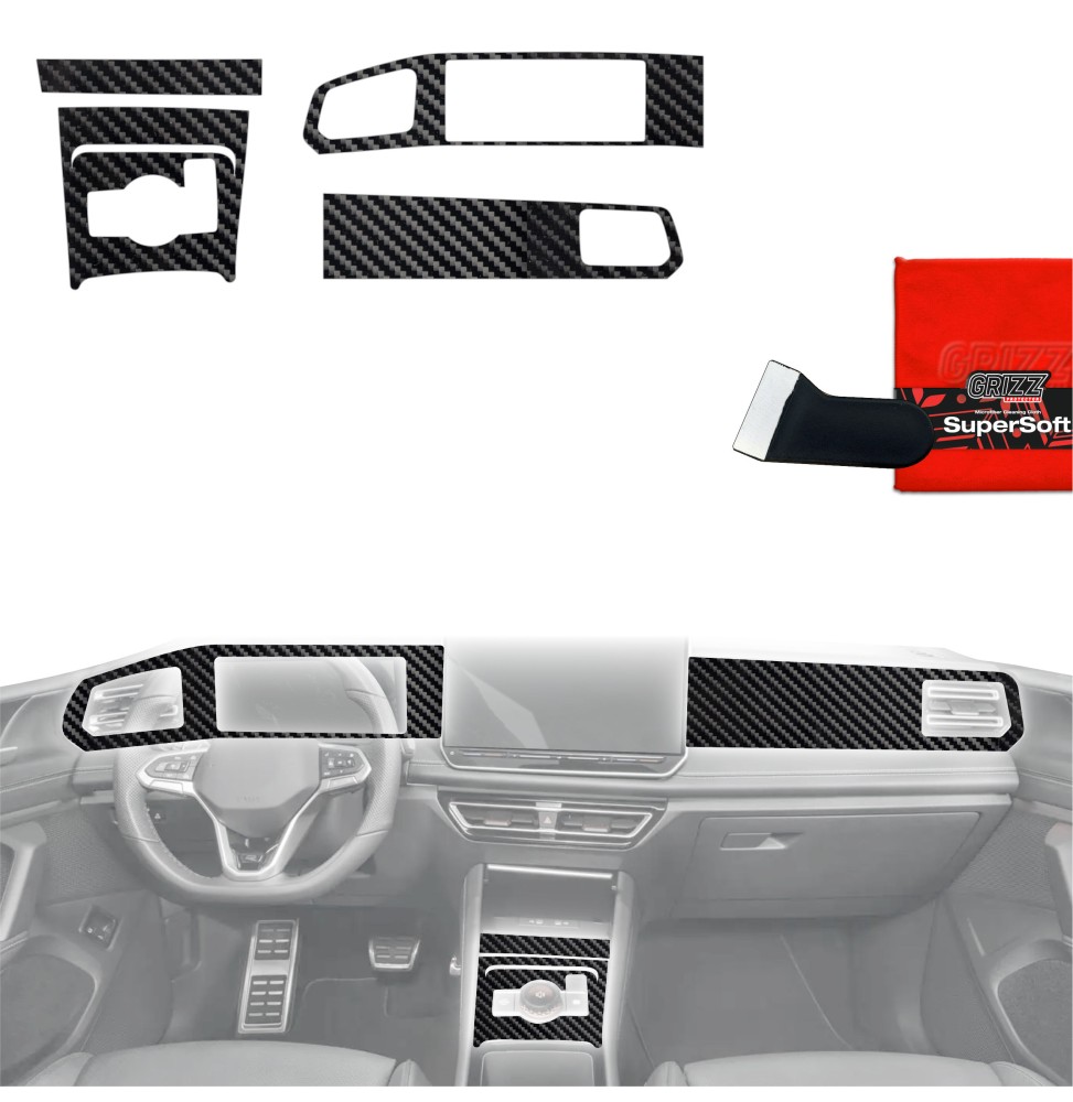 Folia do wnętrza Volkswagen Tiguan 3 (2024-2026) GRIZZ 5w1 Karbonowa Połyskująca