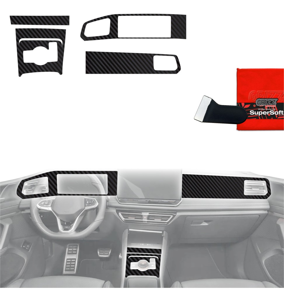 Folia do wnętrza Volkswagen Tiguan 3 (2024-2026) GRIZZ 5w1 Karbonowa Antyodciskowa
