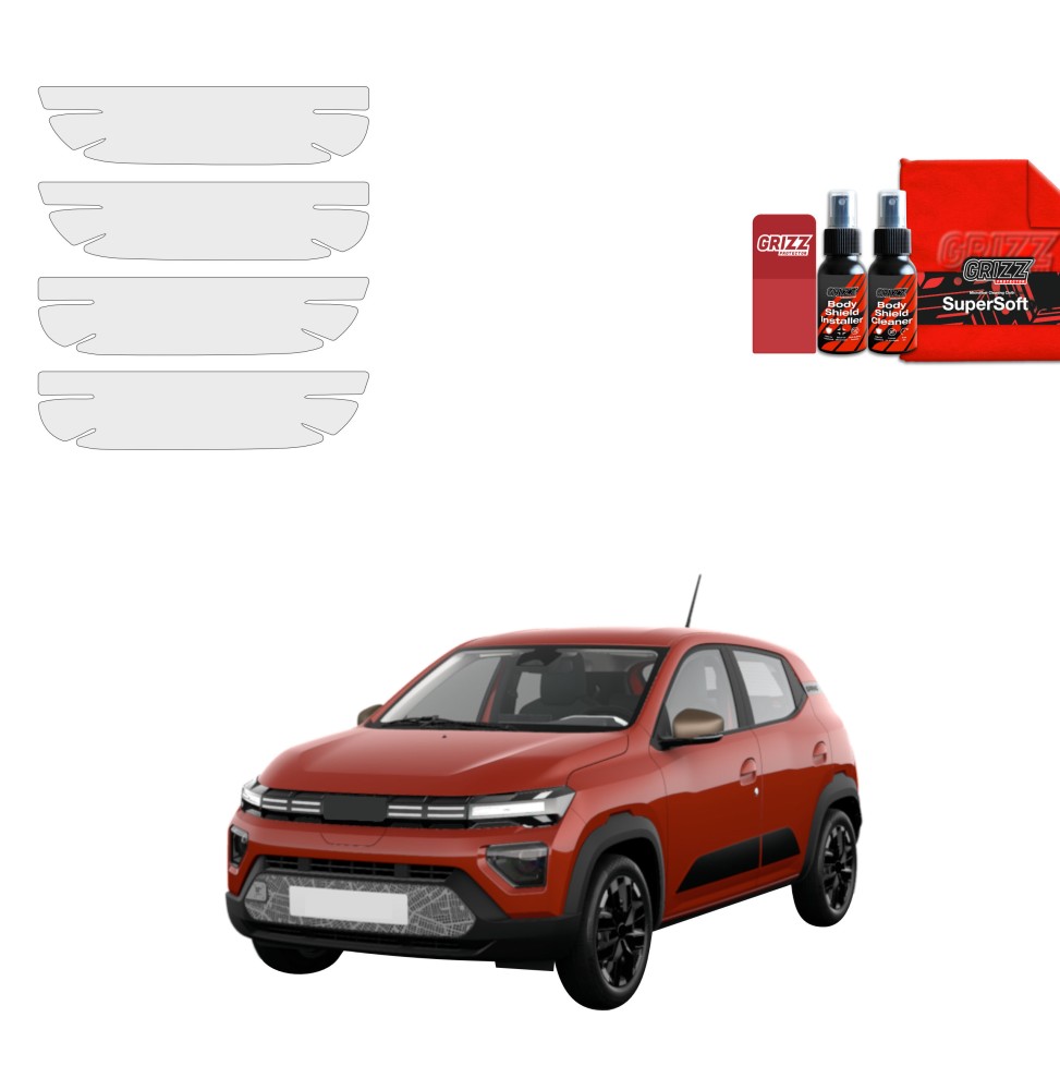 4w1 Folia ochronna pod klamki do Dacia Spring (2024-2026)