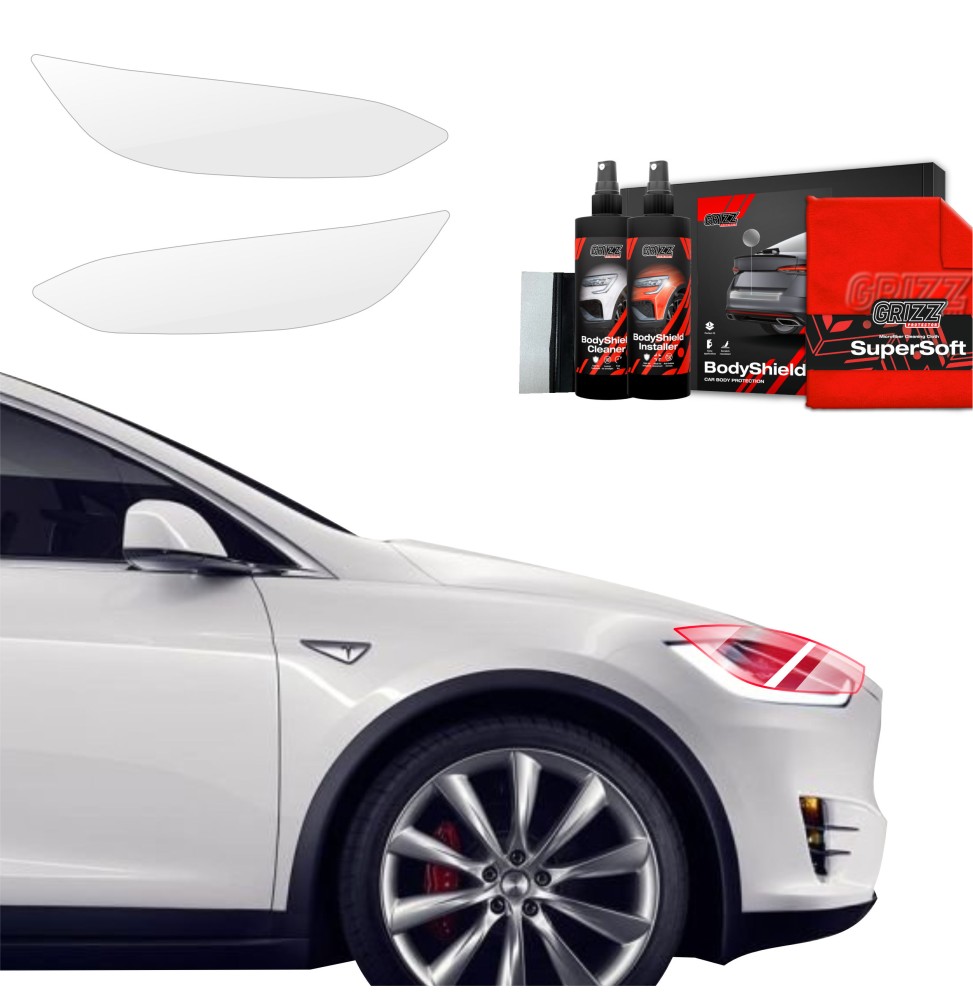 2w1 Folia ochronna na lampy do Tesla Model X (2021-2026)
