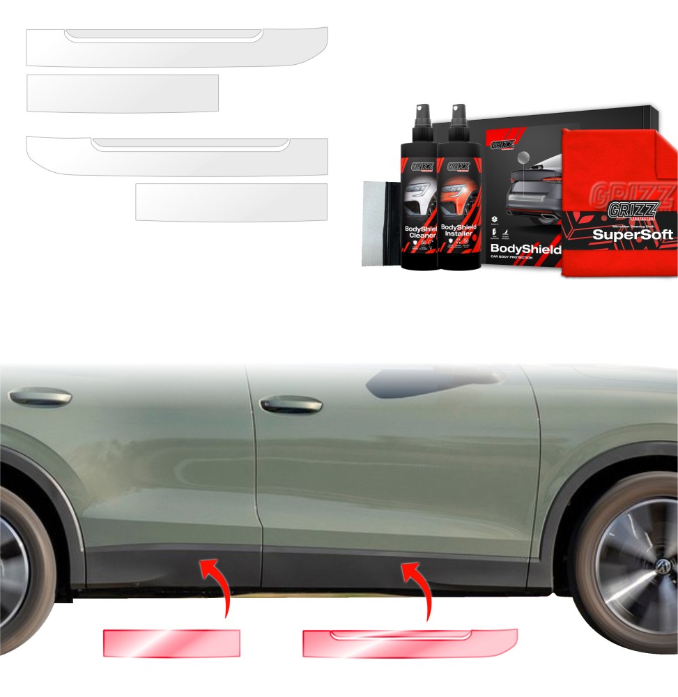 4w1 Folia ochronna na progi do Volkswagen VW Tiguan 3 (2024-2026)