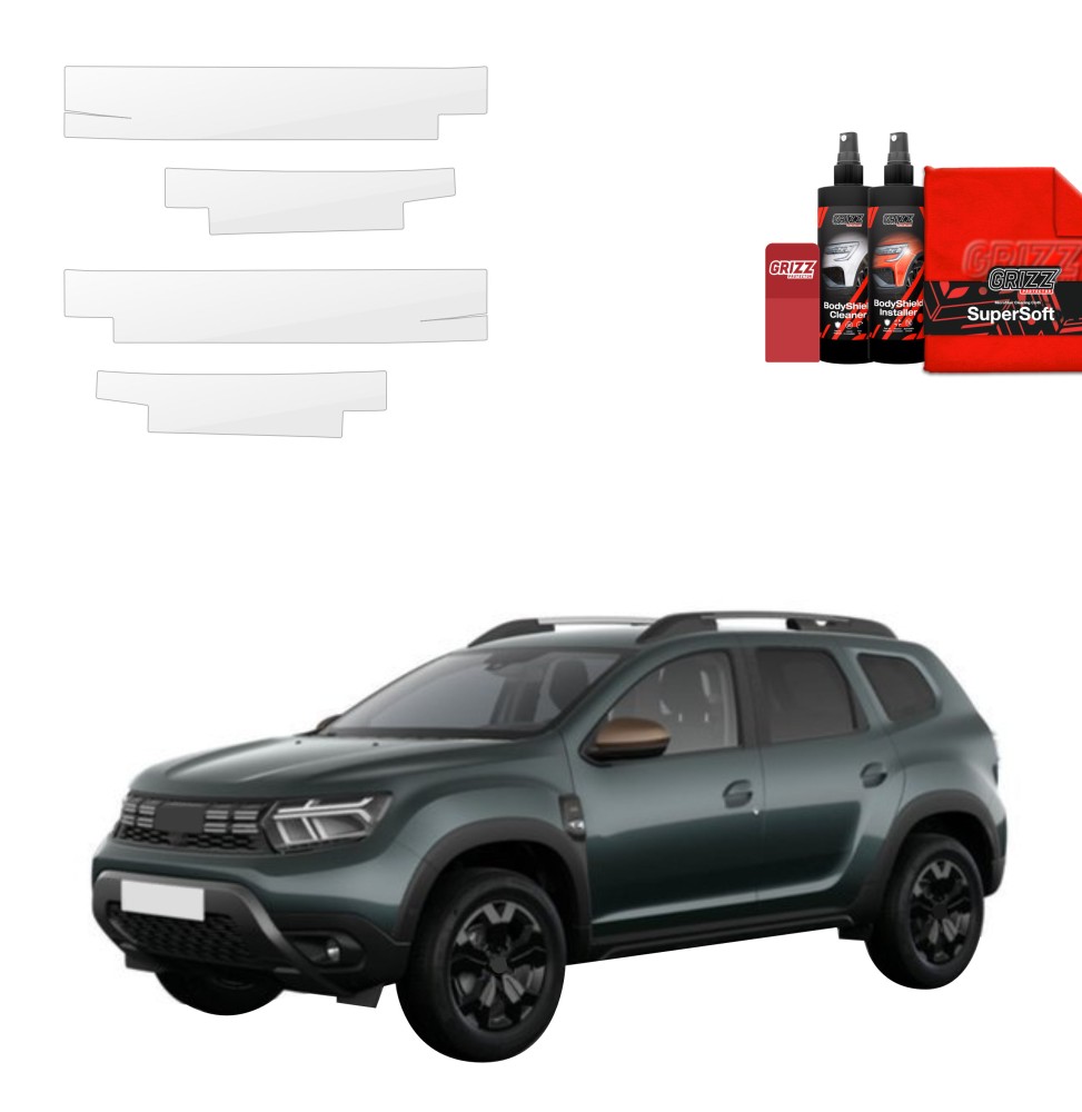 4w1 Folia ochronna na progi do Dacia Duster (2024-2026)