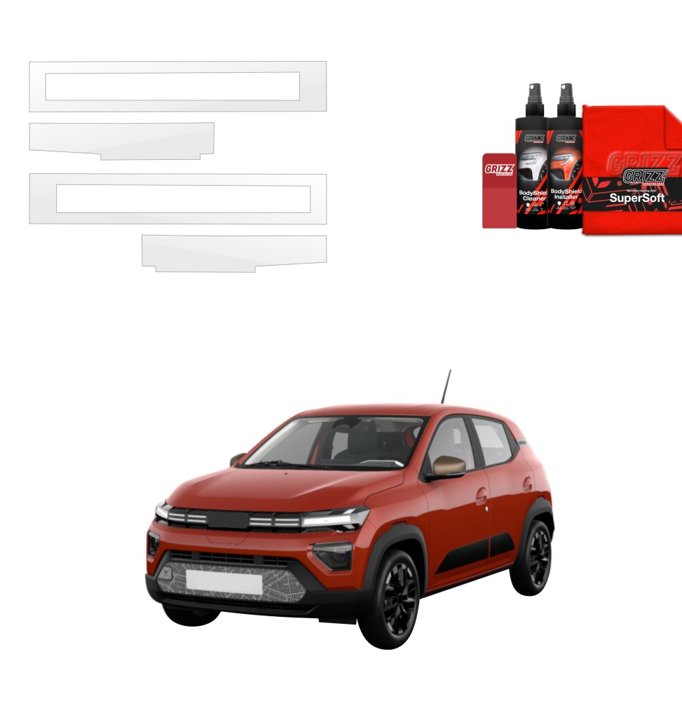 4w1 Folia ochronna na progi do Dacia Spring (2024-2026)
