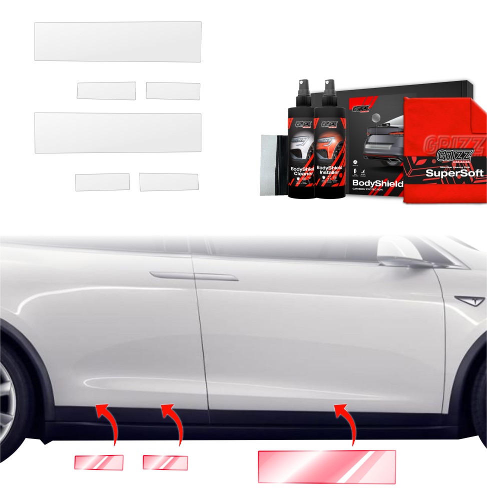6w1 Folia ochronna na progi do Tesla Model X (2021-2026)