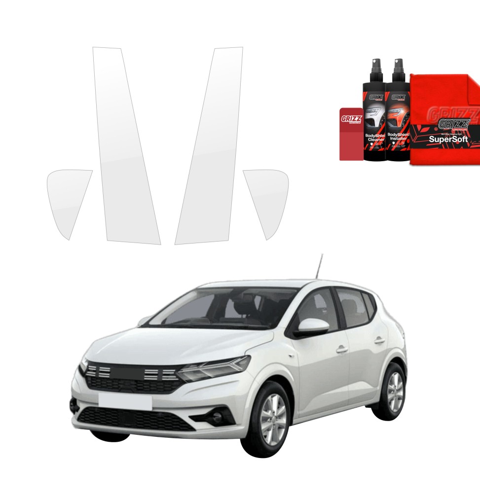 4w1 Folia ochronna na słupki do Dacia Sandero (2020-2024)
