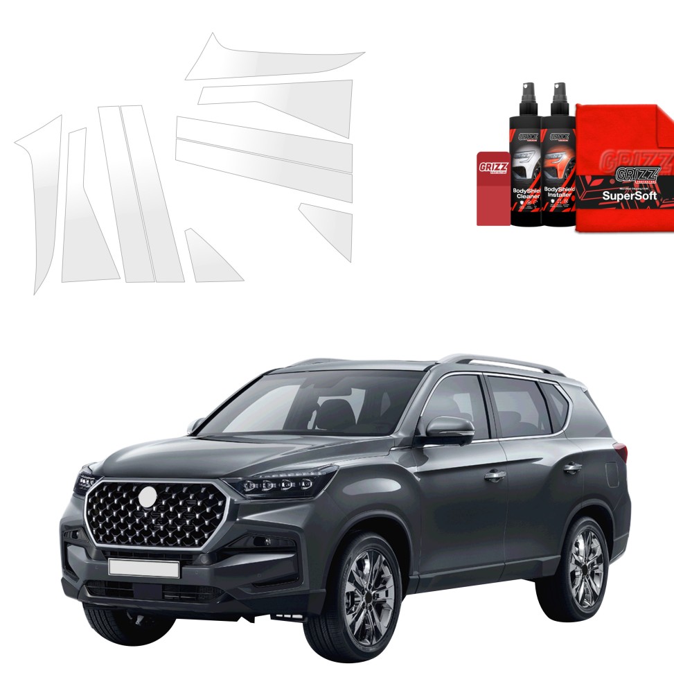 10w1 Folia ochronna na słupki do SsangYong Rexton (2023-2026)