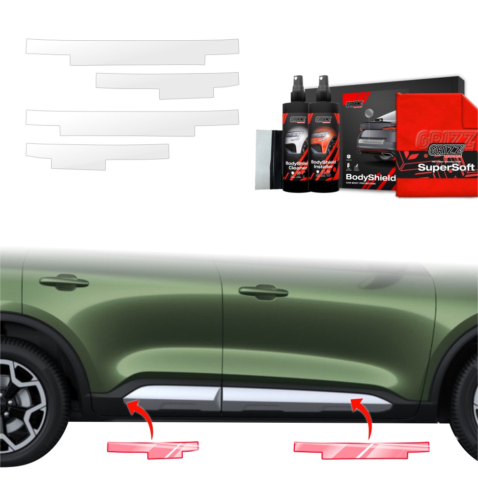 4w1 Folia ochronna na progi do Ford Kuga Active Facelift (2024-2026)