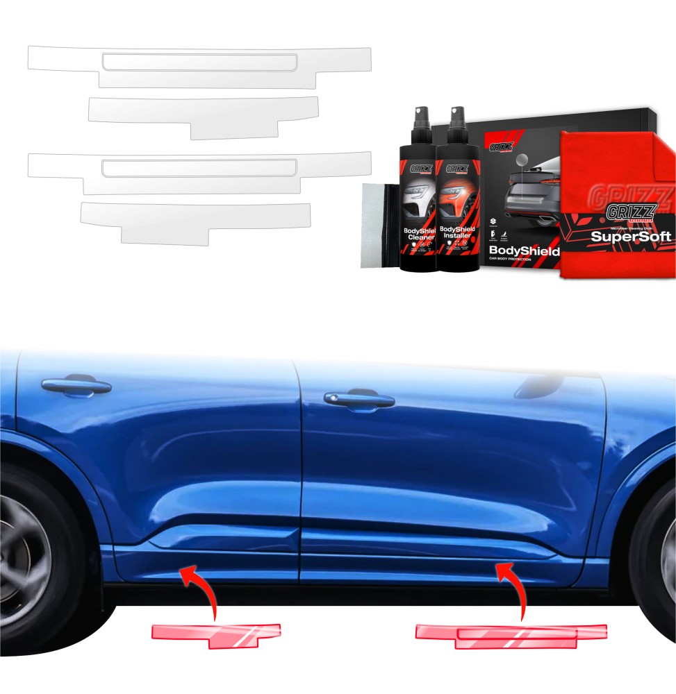 4w1 Folia ochronna na progi do Ford Kuga Active X Facelift (2024-2026)