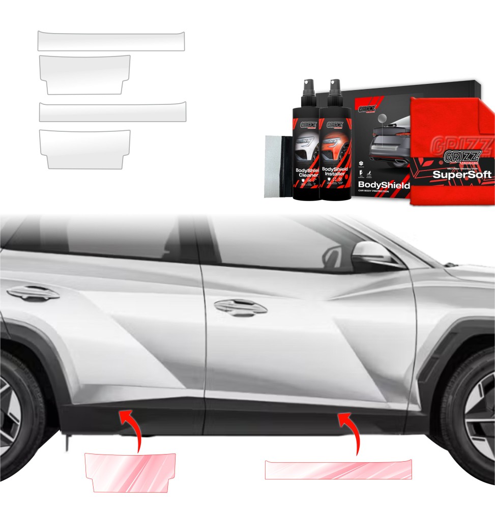 4w1 Folia ochronna na progi do Hyundai Tucson Facelift (2024-2026)