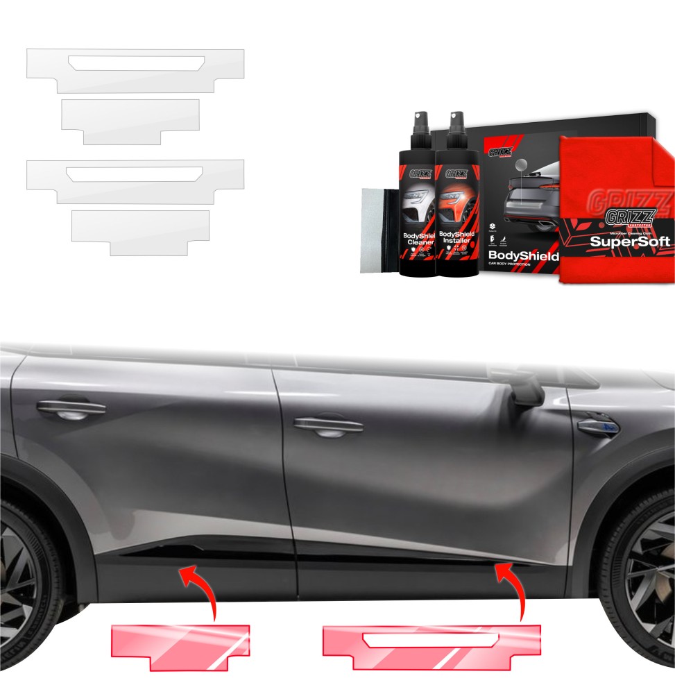 4w1 Folia ochronna na progi do Renault Captur (2024-2026)