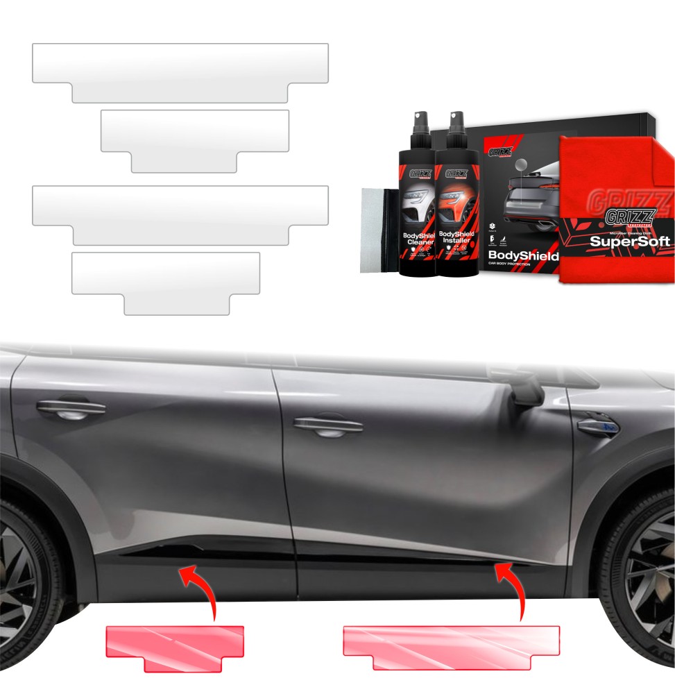 4w1 Folia ochronna na całe progi do Renault Captur (2024-2026)
