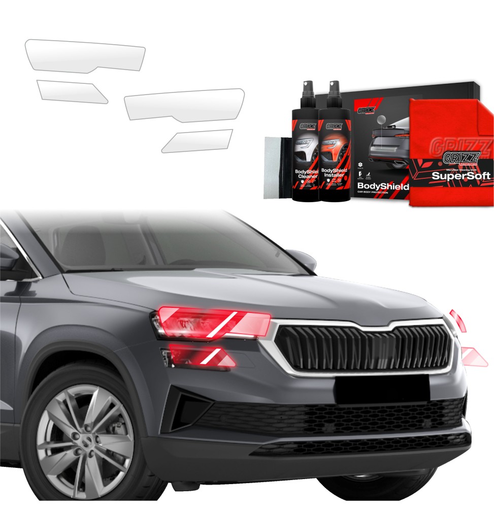 4w1 Folia ochronna na lampy do Skoda Karoq (2022-2026)