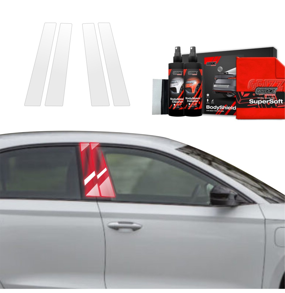 4w1 Folia ochronna na słupki do Skoda Octavia 4 Hatchback Facelifting (2024-2026)