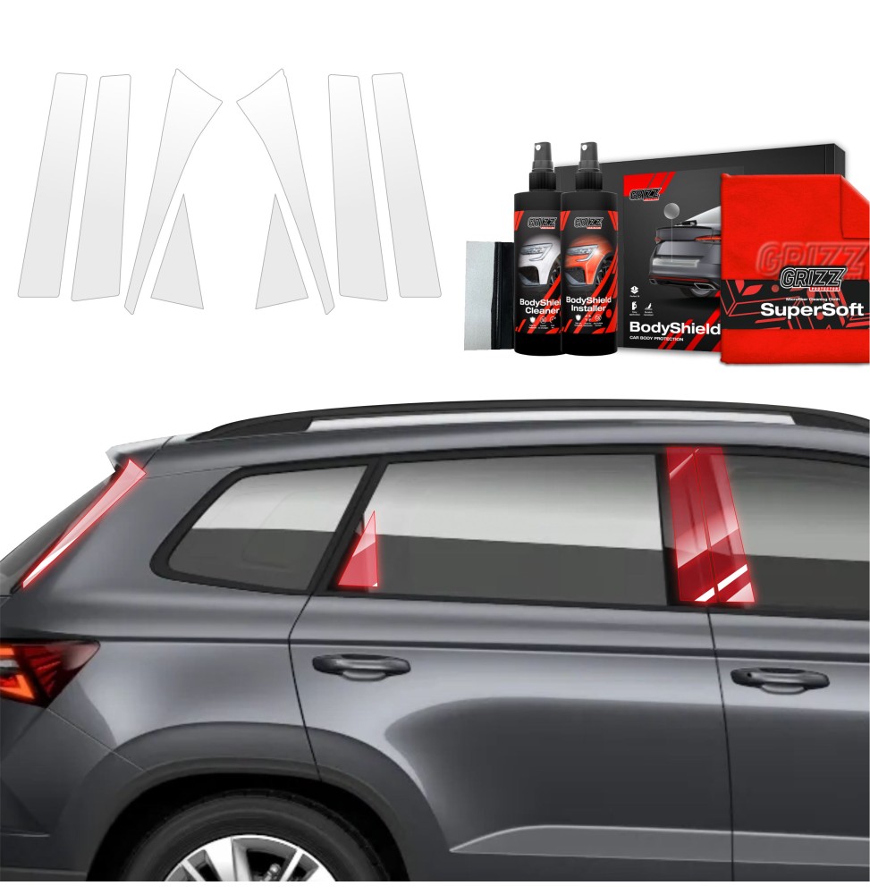 8w1 Folia ochronna na słupki do Skoda Karoq (2022-2026)