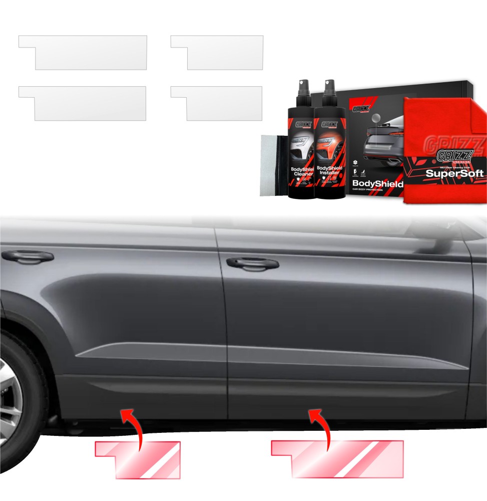 4w1 Folia ochronna na progi do Skoda Karoq (2022-2026)