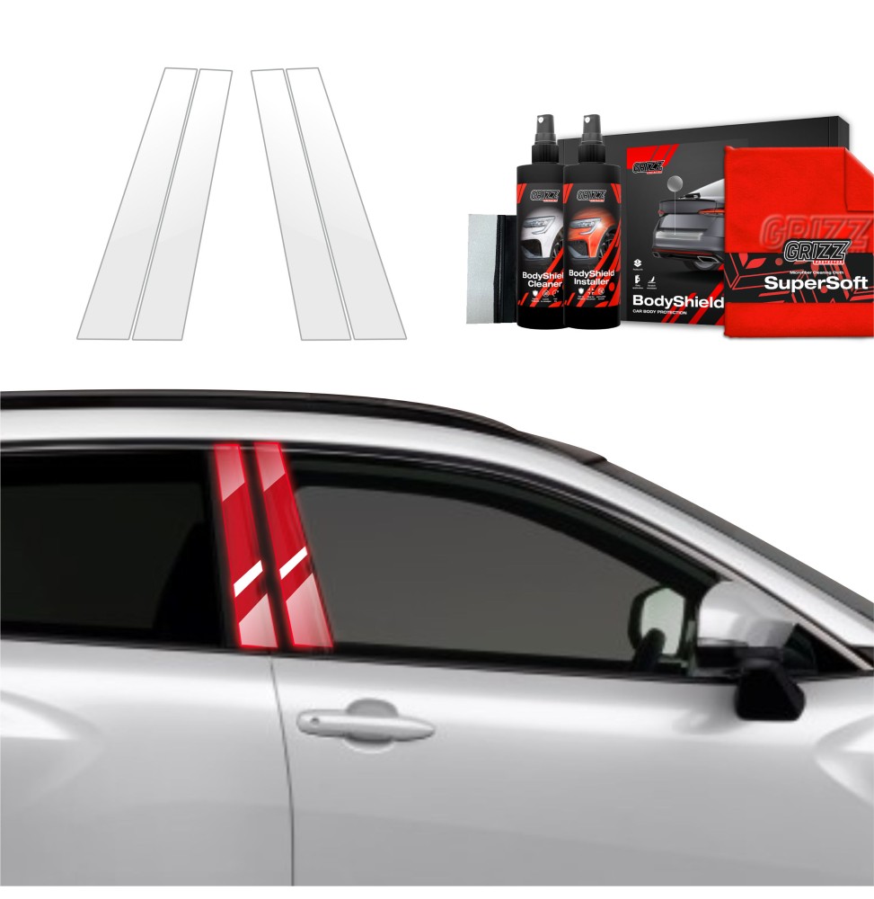 4w1 Folia ochronna na słupki do Toyota Corolla Cross (2022-2026)
