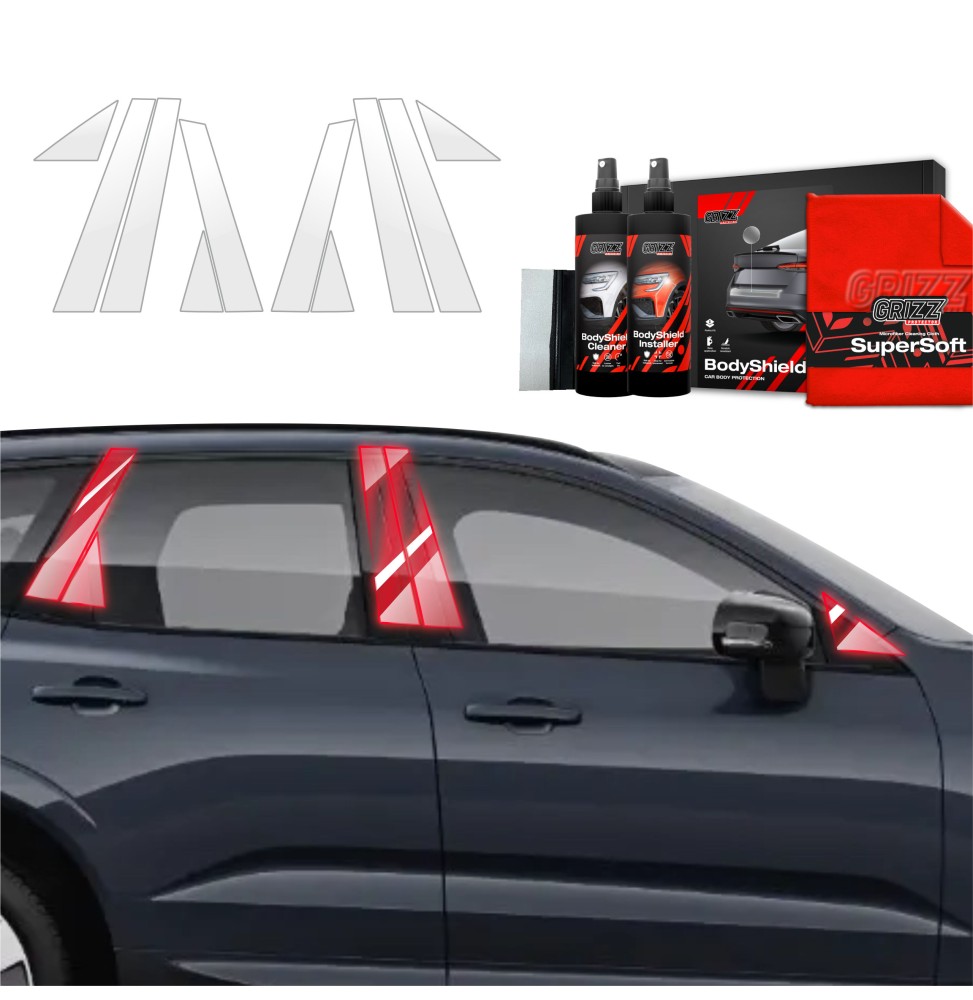 10w1 Folia ochronna na słupki do Volvo XC60 2 (2022-2026)