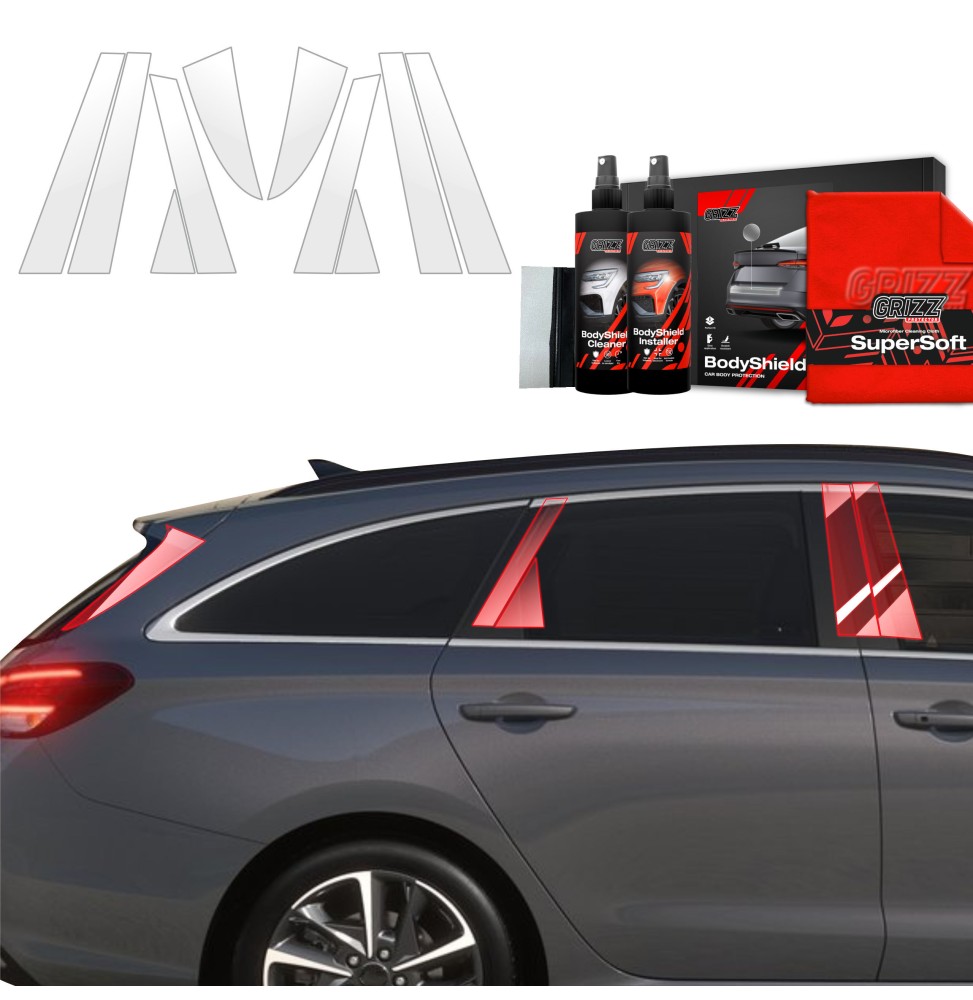10w1 Folia ochronna na słupki do Hyundai i30 Wagon (2020-2026)