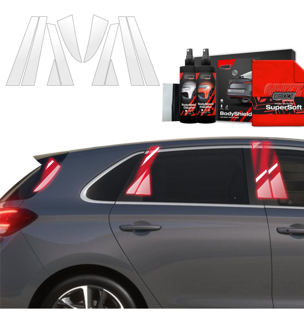10w1 Folia ochronna na słupki do Hyundai i30 Hatchback (2020-2026)