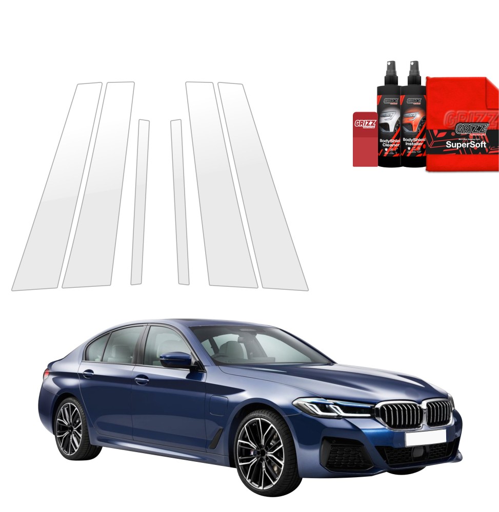 6w1 Folia ochronna na słupki do BMW 5 G30 Sedan (2023-2026)