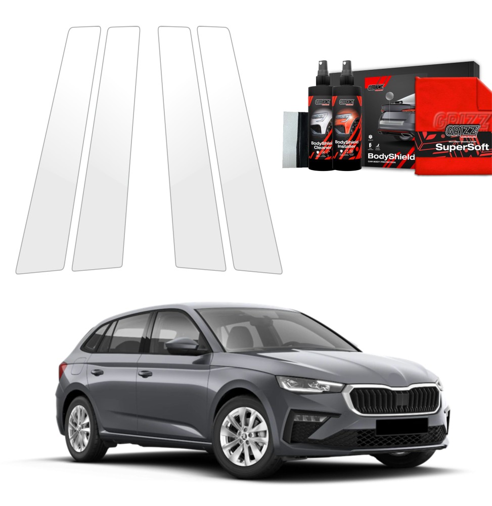4w1 Folia ochronna na słupki do Skoda Scala (2023-2026)