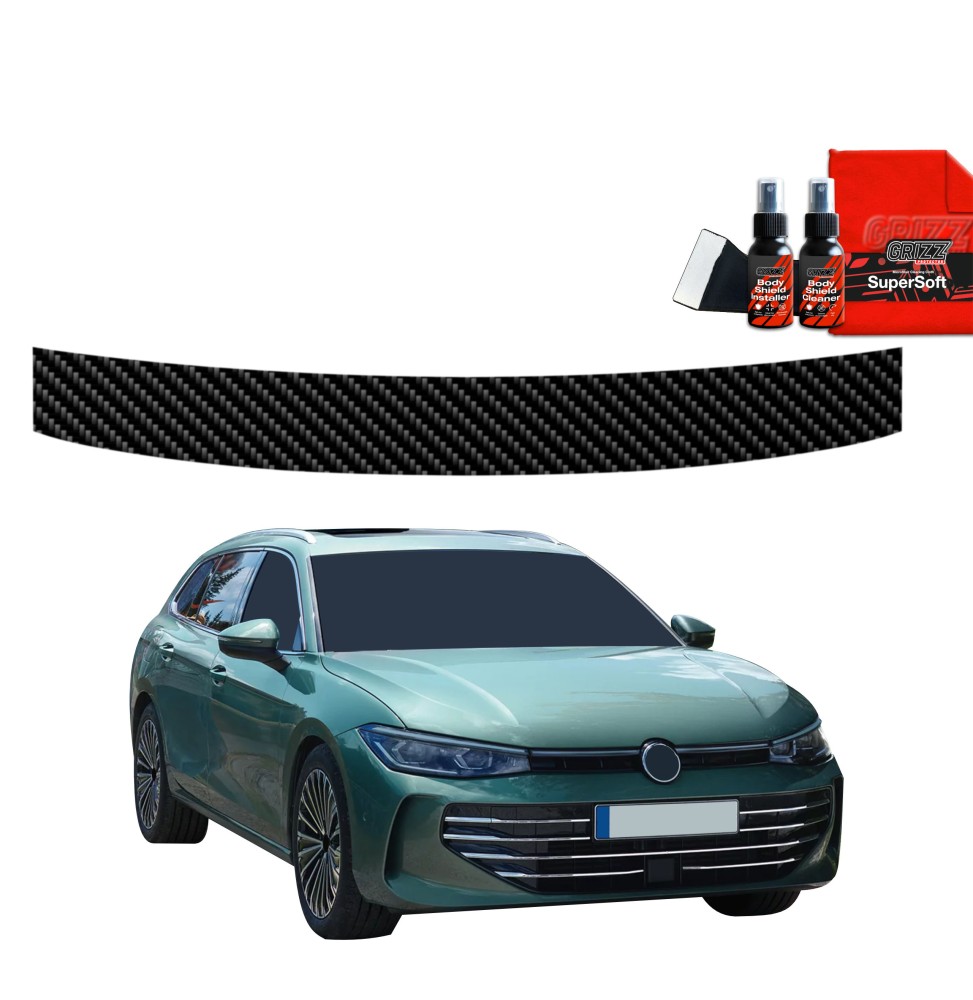 Folia karbonowa na próg bagażnika do Volkswagen VW Passat B9 (2024-2026)