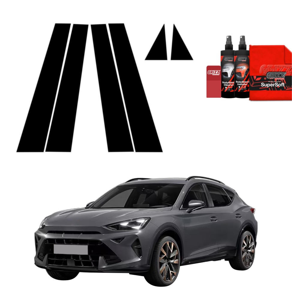 6w1 Czarna folia na słupki do Cupra Formentor Facelift (2024-2026)