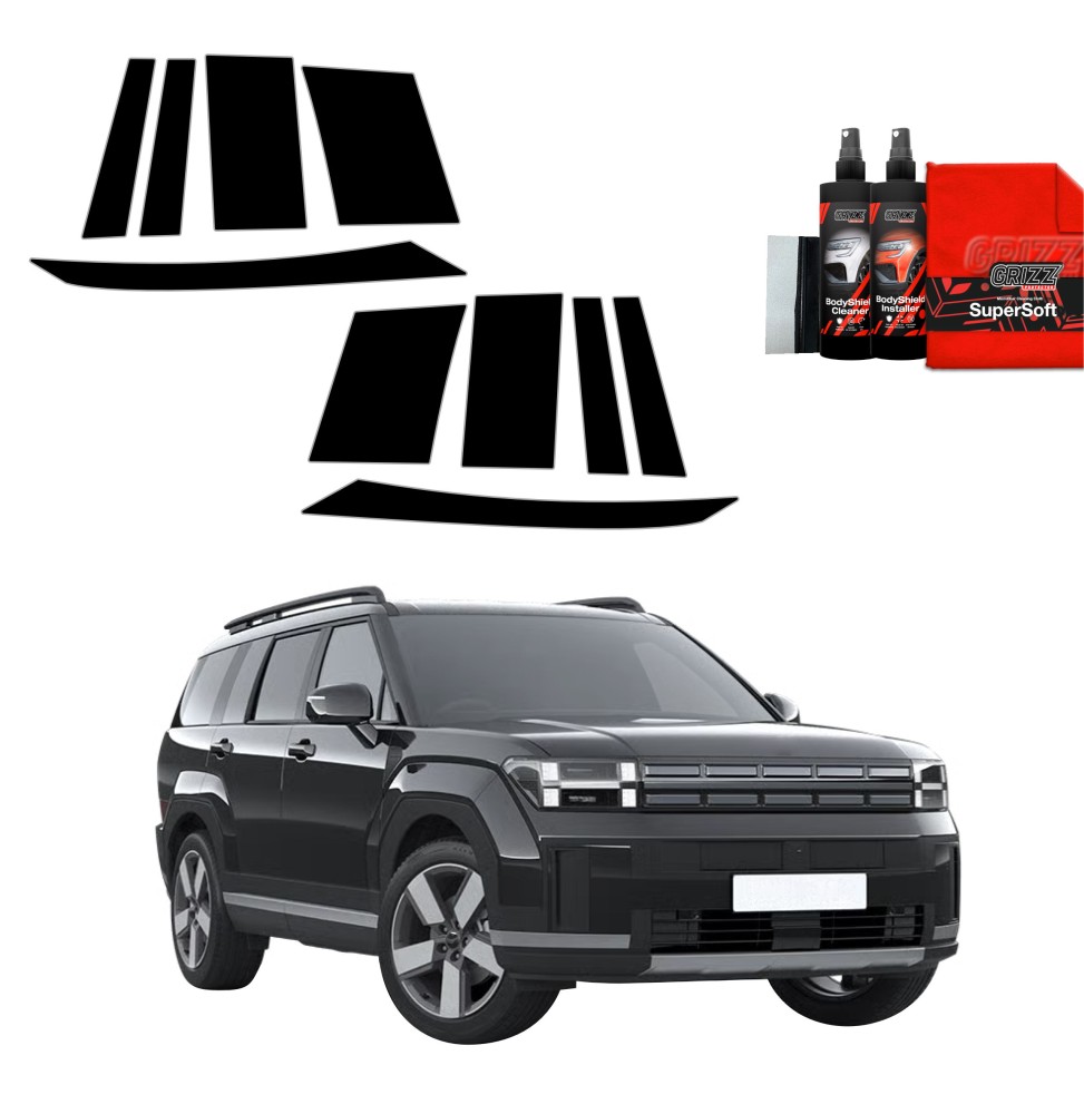 10w1 Czarna folia na słupki do Hyundai Santa Fe (2023-2026)