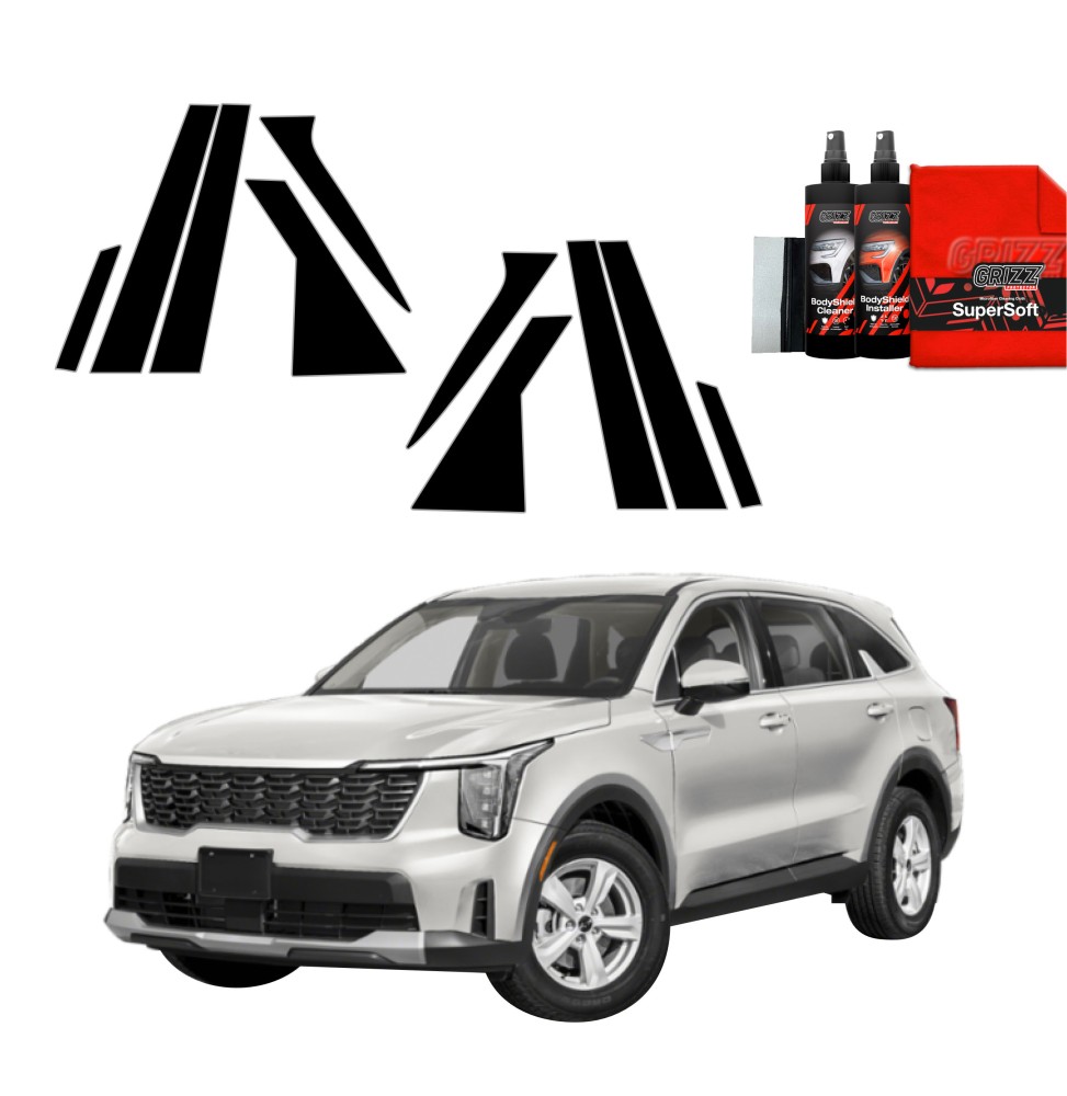 10w1 Czarna folia na słupki do Kia Sorento (2023-2026)