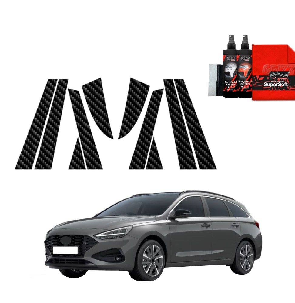 10w1 Folia karbonowa na słupki do Hyundai i30 Wagon (2020-2026)