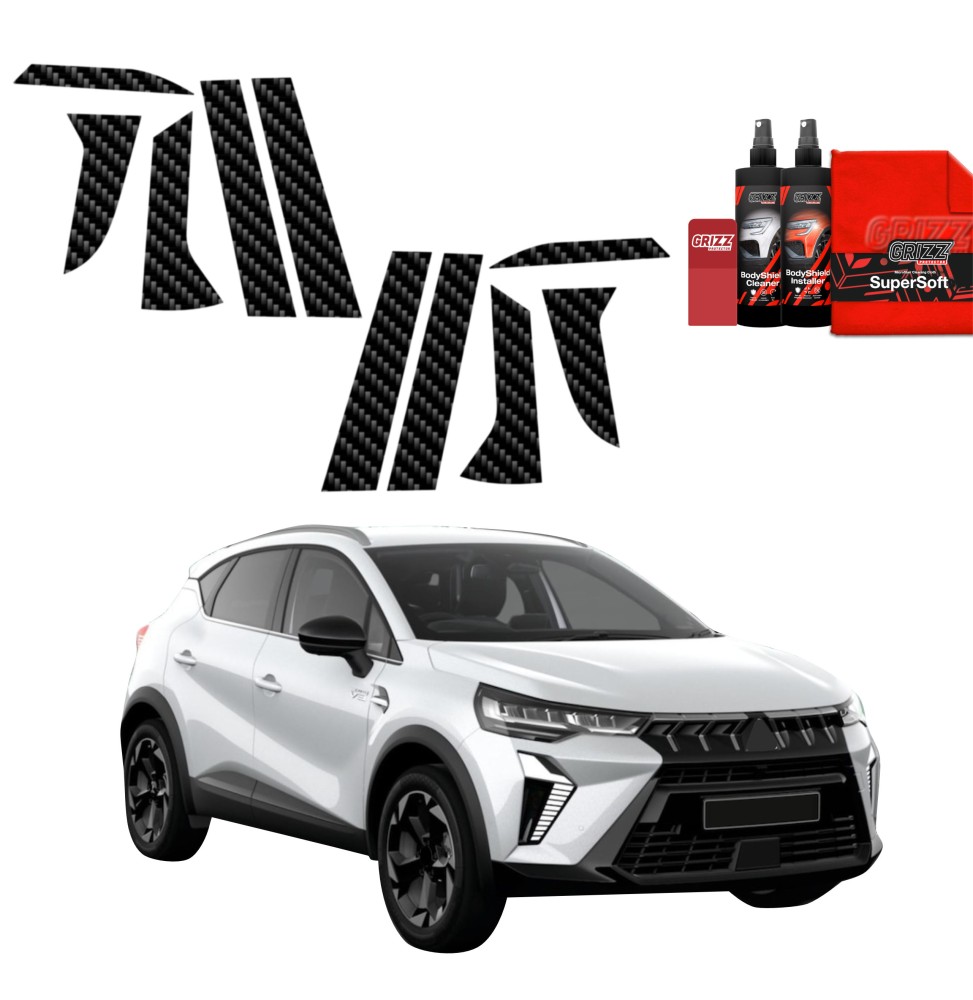 10w1 Folia karbonowa na słupki do Mitsubishi ASX Facelift (2024-2026)
