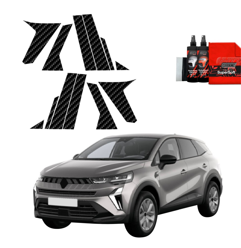 12w1 Folia karbonowa na słupki do Renault Symbioz (2024-2026)