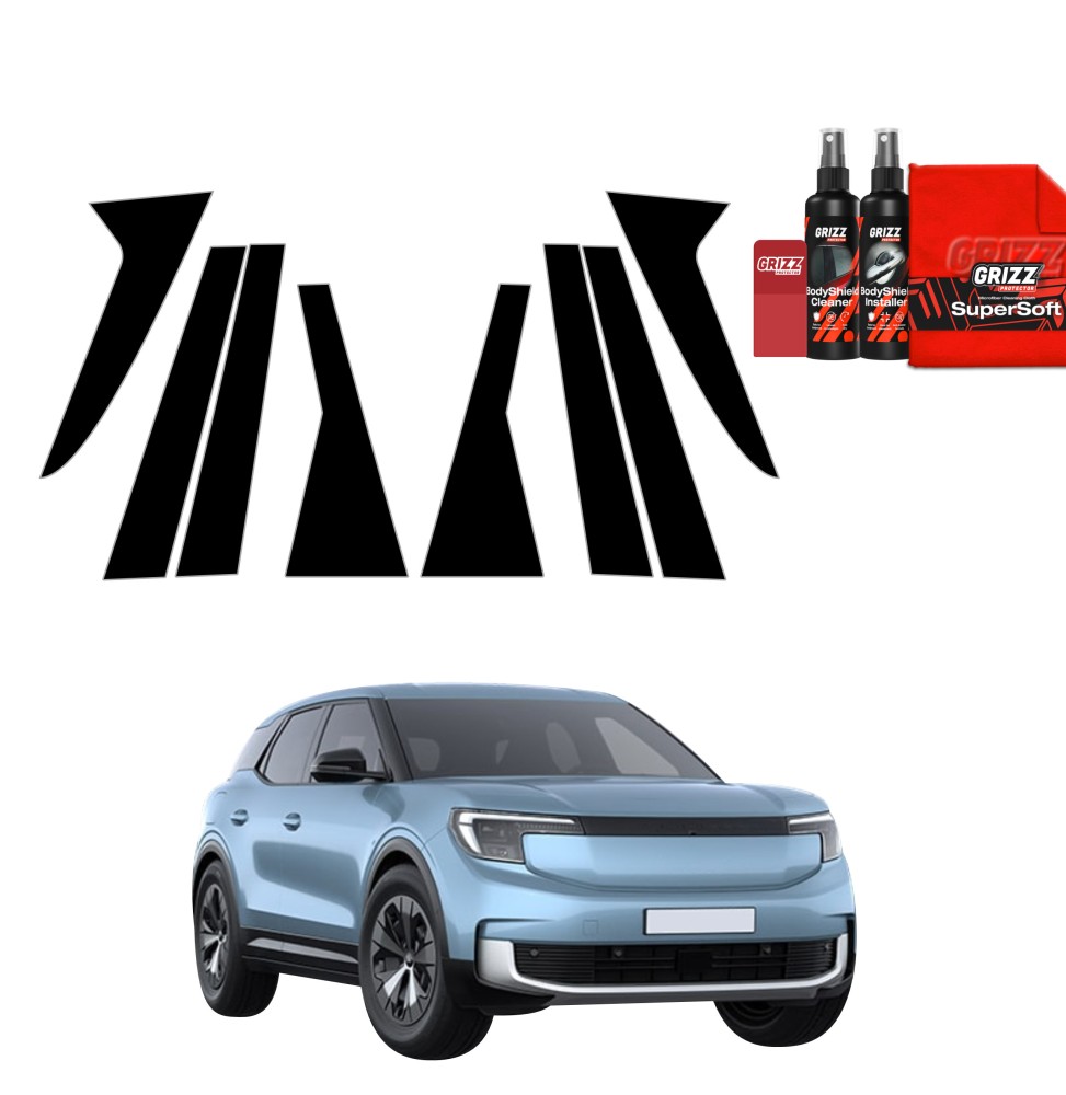 8w1 Czarna folia na słupki do Ford Explorer EV (2024-2026)