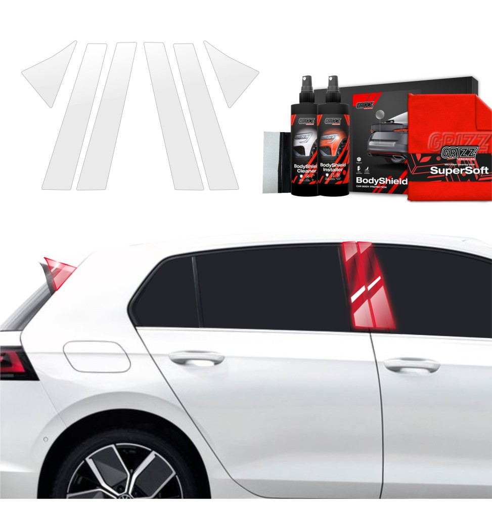 6w1 Folia ochronna na słupki do Volkswagen VW Golf 8 Hatchback (2024-2026)