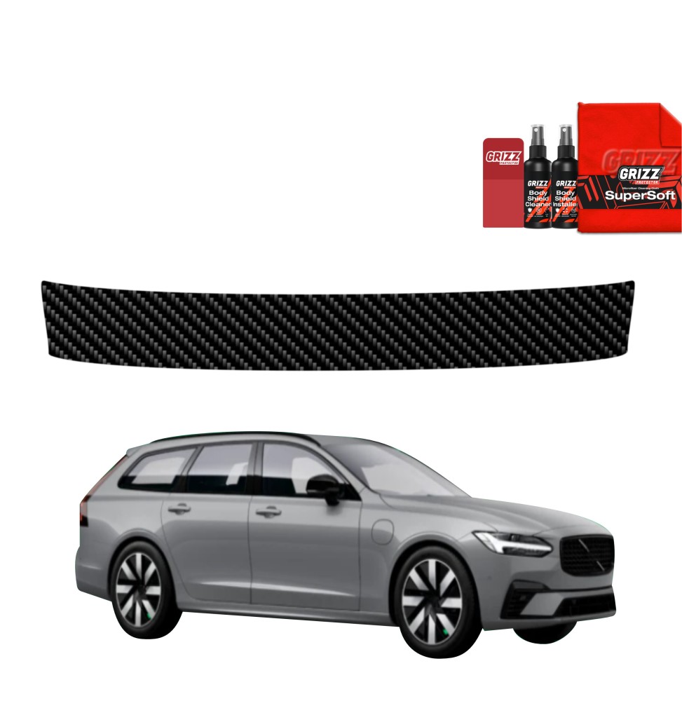 Folia karbonowa na próg bagażnika do Volvo V90 (2021-2026)