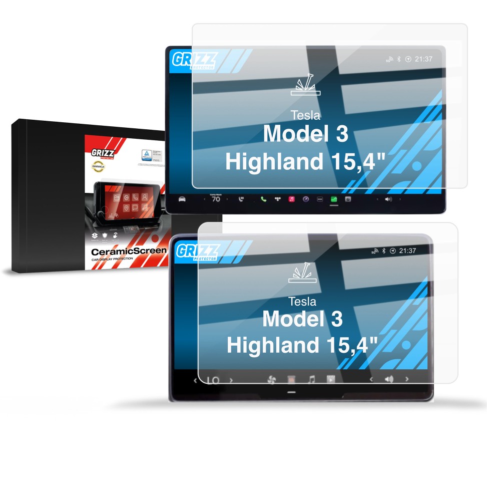 Folia ceramiczna na ekran Tesla Model 3 Highland (2023-2026) Grizz 2w1