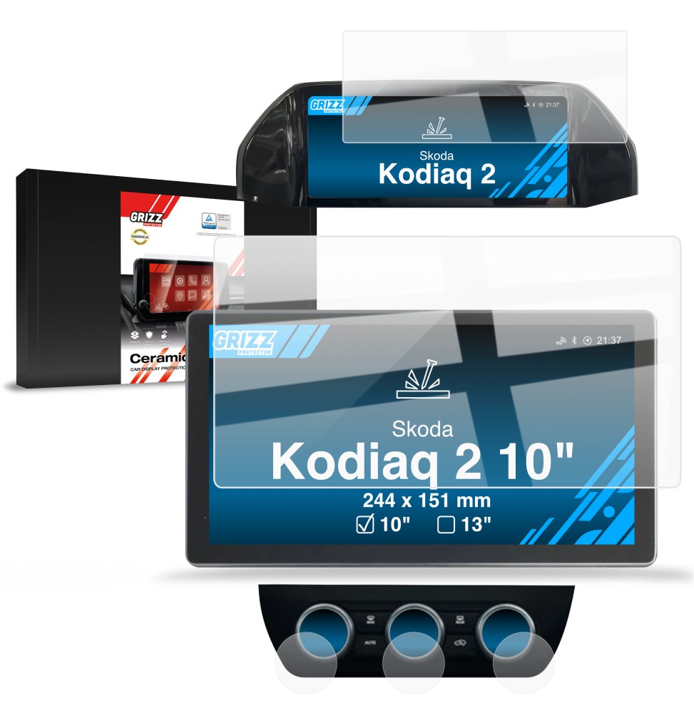 Folia ceramiczna na ekran Skoda Kodiaq 2 10" (2024-2026) Grizz 5w1