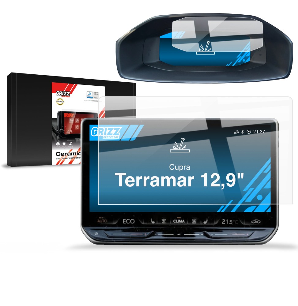Folia ceramiczna na ekran Cupra Terramar 12,9“ (2024-2026) Grizz 2w1
