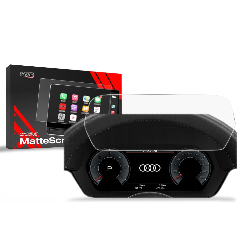 Folia antyodciskowa na ekran Audi RS3 8Y Virtual Cockpit Plus 12,3" (2020-2026) matowa Grizz