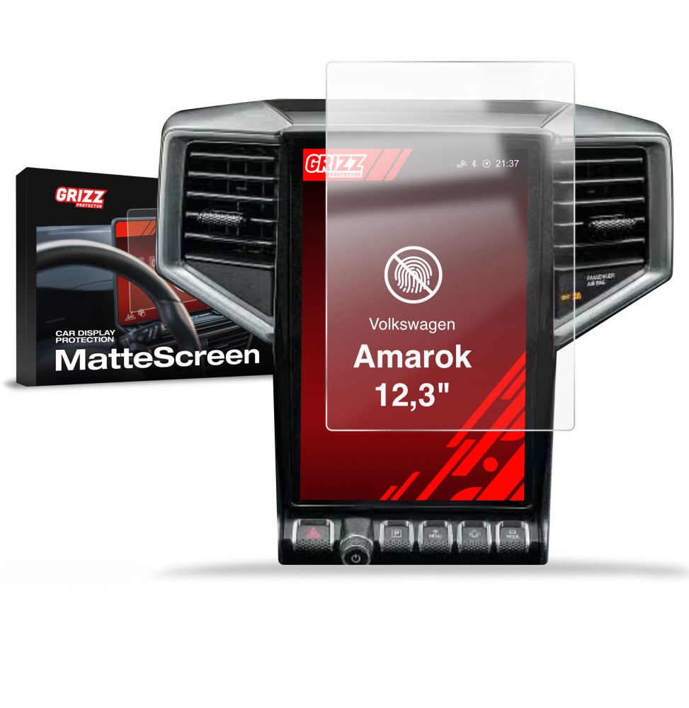 Folia antyodciskowa na ekran Volkswagen VW Amarok 12,3" (2023-2026) matowa Grizz