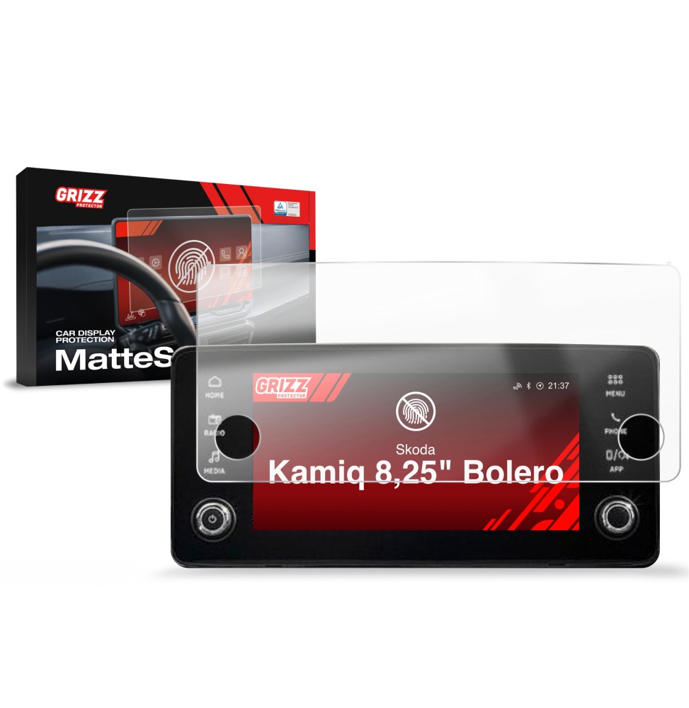 Folia antyodciskowa na ekran Skoda Kamiq 8,25" Bolero (2024-2026) matowa Grizz