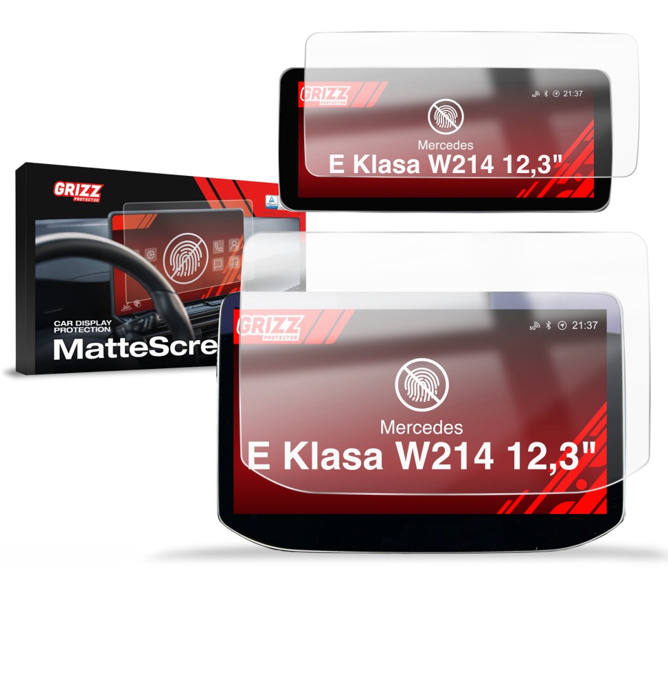 Folia antyodciskowa na ekran Mercedes E Klasa W214 Widescreen (2023-2026) matowa Grizz 2w1