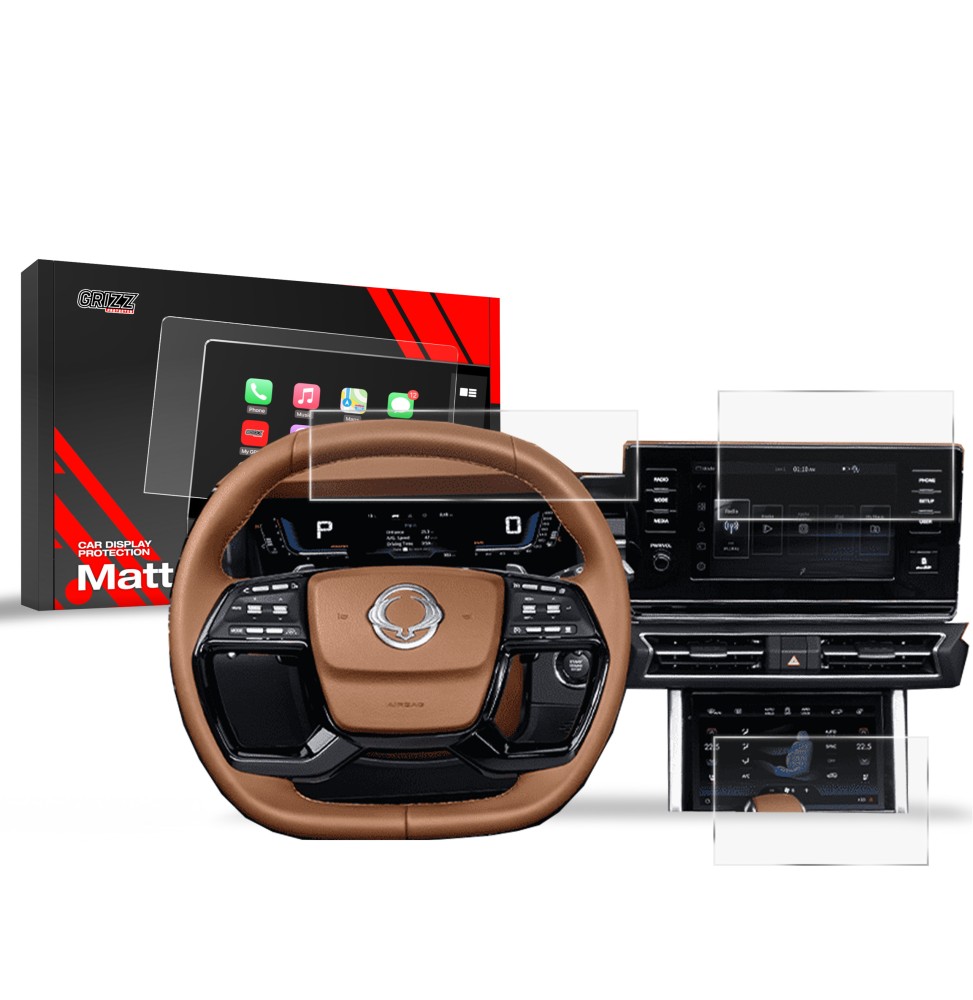 Folia antyodciskowa na ekran SsangYong Torres 9" (2023-2026) matowa Grizz 3w1