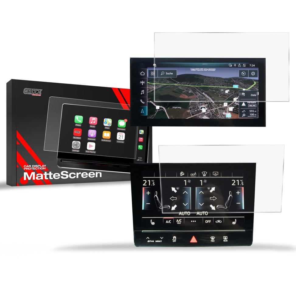 Folia antyodciskowa na ekran Audi Q8 e-tron (2022-2026) matowa Grizz 2w1