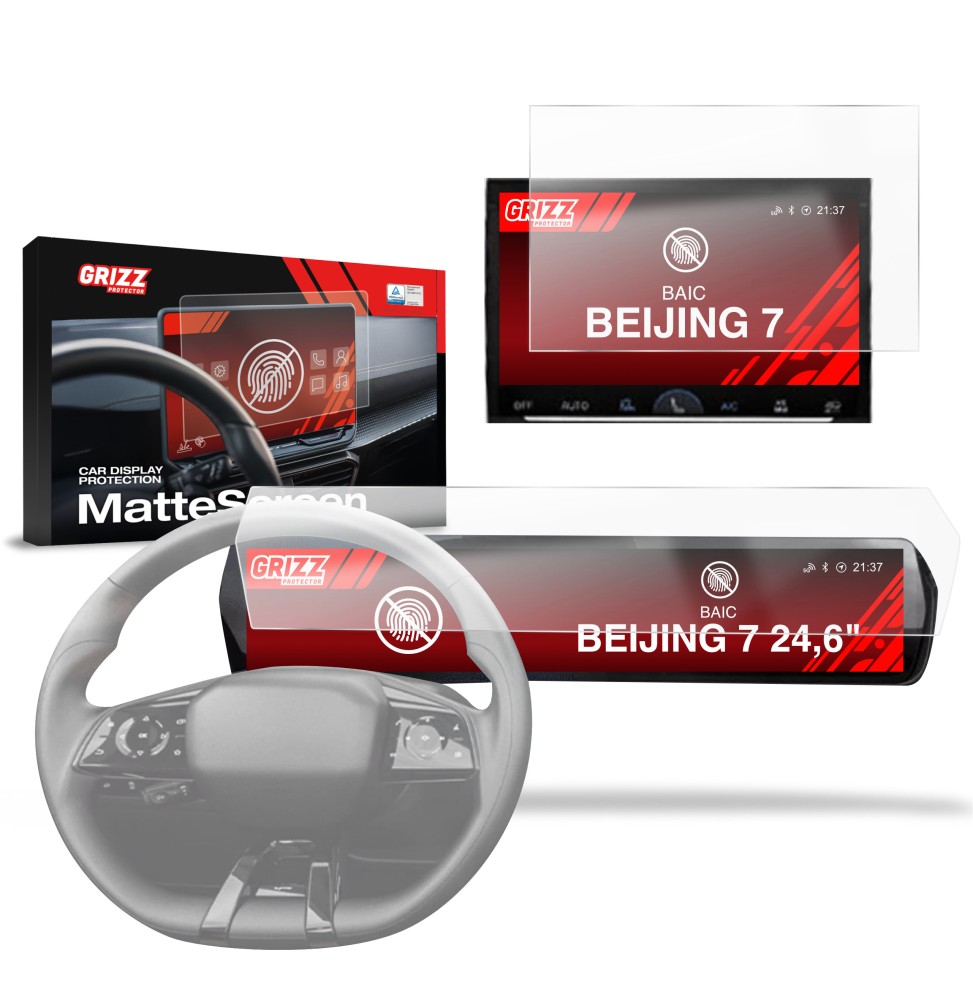 Folia antyodciskowa na ekran BAIC BEIJING 7 (2024-2026) matowa Grizz 2w1