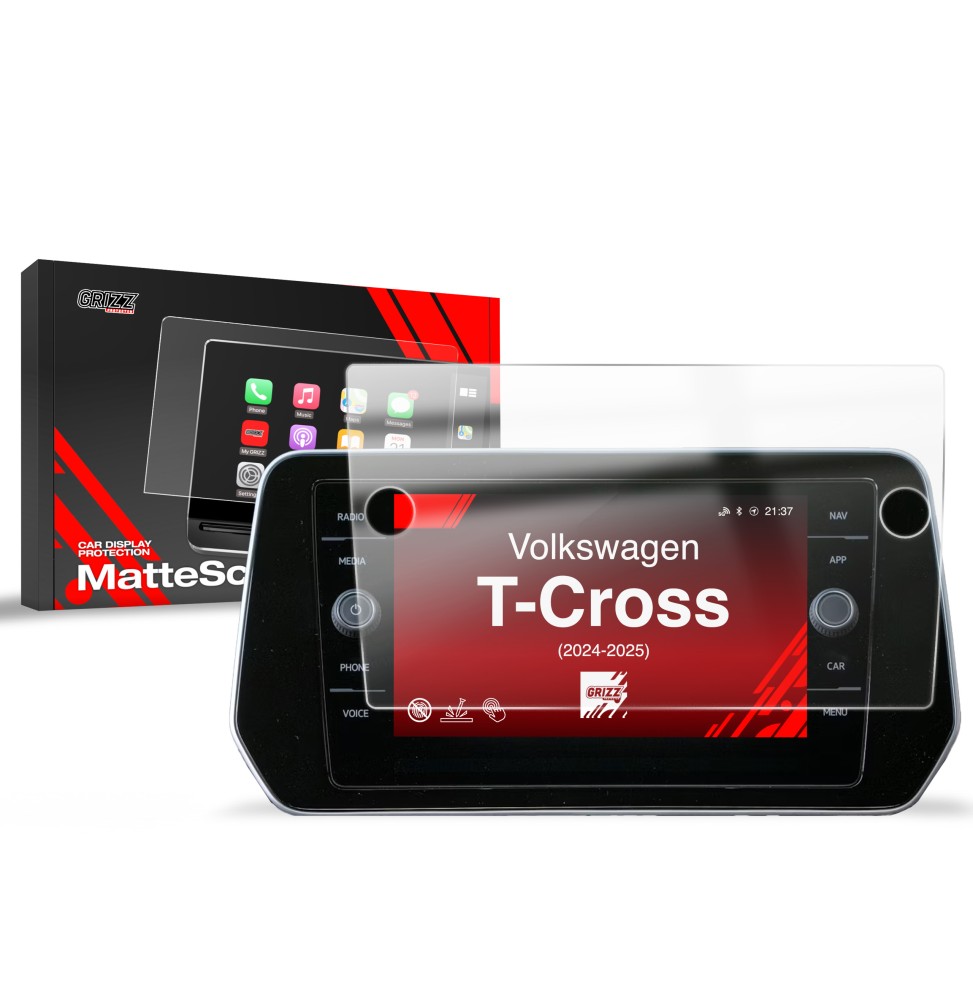 Folia antyodciskowa na ekran Volkswagen VW T-Cross Discover Media (2024-2026) matowa Grizz