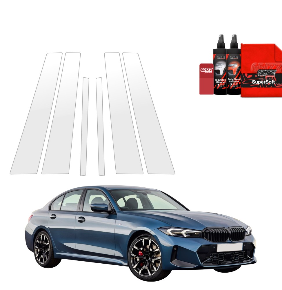 6w1 Folia ochronna na słupki do BMW 3 Sedan (2025-2026)