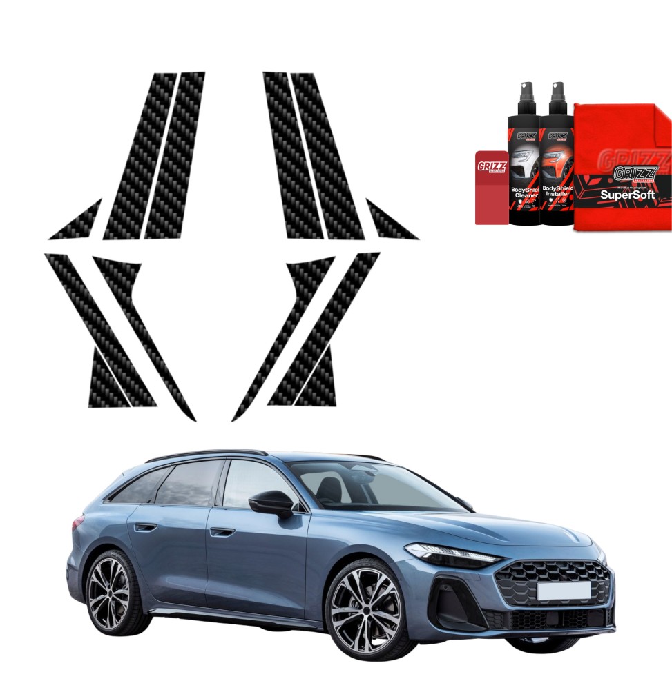 12w1 Czarna folia na słupki do Audi A5 B10 Avant (2025-2026)